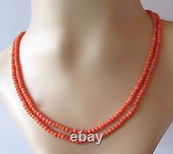 Coral Beaded Necklace Beaded Coral Necklace