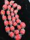 Coral Necklace Vintage Salmon Coral Tribal Extra Long 26 Heavy 232g 1930s