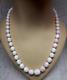 Creamy White W Hints Of Pink Angel Skin Coral 21 Necklace Oval Beads 59 Grams