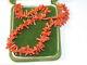 Dainty Vintage Salmon Branch Coral Graduated Bead Strand 16 Necklace 7f 34