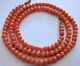 Delicate Old Antique Estate Victorian Natural Salmon Coral Necklace, 17 Long