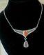 Designers Sterling 925 Silver Coral Bead Stunning Necklace