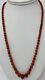 Estate Antique Natural Coral Graduated Beaded Necklace Red Salmon