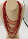 Exex Claudia Agudelo Seven Strand Necklace Coral 925 Sterling Silver Clasp