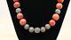 Elegant Antique Red Coral Bead Necklace Sterling Silver 925 Ottoman