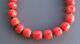Fabulous Georgian Antique Real Blood Red Coral Barrel Bead Long Necklace 27g
