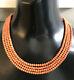 Fabulous Antique Salmon Real Coral Bead Necklace, Very Long, 2 Metres
