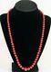 Fine Beautiful 18k Yellow Gold Clasp Red Oxblood Coral Graduated Bead Necklace