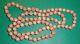 Fine Long 7mm Round Pink Angel Skin Coral Bead Necklace 30