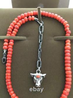 GUCCI Gucci Anger Forest Bulls Top Necklace Coral Beads SV925 Silver
