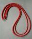 Genuine Japanese Aka Red Coral Necklace Double-strand + 18k Clasp