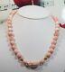 Genuine Natural Pink Coral Necklace With 14k Gold Beads. Lncr001