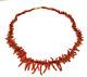 Genuine Sardinian Coral Branch Necklace Antique Deep Blood Red 20 34 Grams