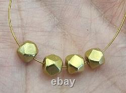 Gold beads Antique 50 old Hand made 18 carat Gold 1g 4 beads