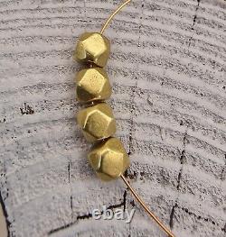 Gold beads Antique 50 old Hand made 18 carat Gold 1g 4 beads