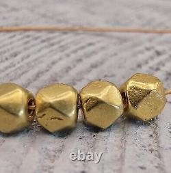 Gold beads Antique 50 old Hand made 18 carat Gold 1g 6 beads