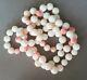 Gorgeous Angel Skin Coral White And Pink Long Large Beaded Necklace 108gram