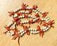 Gorgeous Vintage Natural Coral Branch & Cultured Pearl 46 Cm Long Necklace Used
