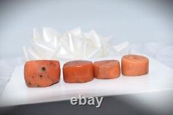 Huge bead, Antique Natural Coral Salmon RED, necklace. Beads 8.43 Tibet Mongolia