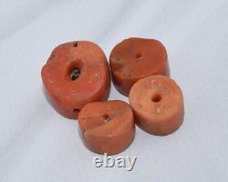 Huge bead, Antique Natural Coral Salmon RED, necklace. Beads 8.43 Tibet Mongolia