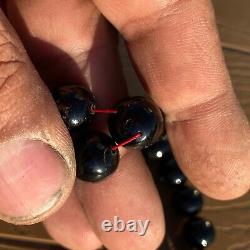 Islamic 33 Prayer beads Yusr genuine yemen beads natural Black Coral