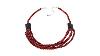 Jay King Red Coral And Obsidian Bead 20 Necklace