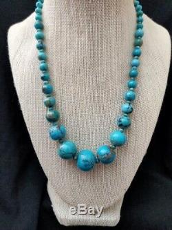 Jay King Seven Peaks Turquoise Bead 18 Sterling Silver Necklace NWT