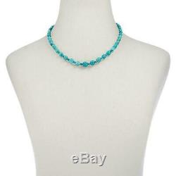 Jay King Seven Peaks Turquoise Bead 18 Sterling Silver Necklace NWT
