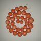 Large Antique Natural Old Coral Beads Necklace 94 Gr