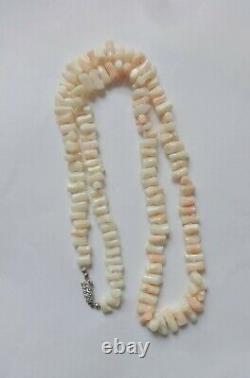 Long Angel Skin Coral Necklace 72g