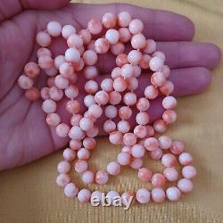 Long Opera 35 Angel Skin Coral Blush Rope Necklace 59g