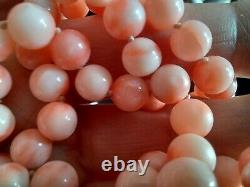 Long Opera 35 Angel Skin Coral Blush Rope Necklace 59g
