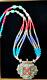 Lovely Silver Tone Tibetan Turquoise And Coral Necklace