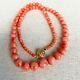 Lucoral Signed Salmon Pink Genuine Coral Graduated Bead Necklace 18 Grams