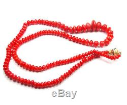M. Buccellati, 18k Gold, Natural Coral Bead Necklace