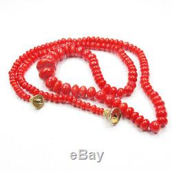 M. Buccellati, 18k Gold, Natural Coral Bead Necklace