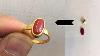 Making Red Coral Stone In 24k Gold Gold Ring Making How It S Made