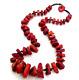 Massive Vintage Necklace Jewelry Women's Beads Natural Coral Natural Red 101 Gr