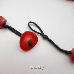 Massive Vintage Necklace Jewelry Women's Beads Natural Coral Natural Red 101 gr