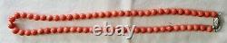 Mediterranean Red Orange Coral 6.5mm Beads 17 Strand Necklace Natural Undyed