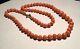 Mediterranean Salmon Red Natural Coral Beads 9ct 9k Gold Clasp Necklace 18.9g
