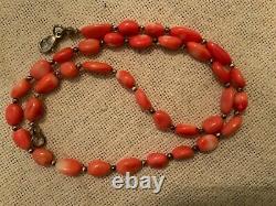Momo coral Angel skin salmon pink 10mm bead necklace 92ct 18 strand unique