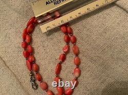 Momo coral Angel skin salmon pink 10mm bead necklace 92ct 18 strand unique