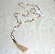 Nwt $255 Alexis Bittar Beaded Lariat Tassel Necklace Coral Chrysoprase Pearl