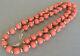 Natural Coral Beaded Necklace Strand Momo 14k Clasp