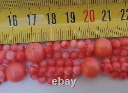 Natural Pink Coral Bead 27 1 Strand Necklace