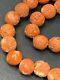 Natural Salmon Red Mediterranean Rough Coral Beaded Necklace 20