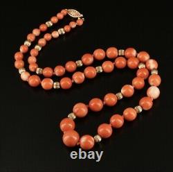 Natural Undyed Momo Salmon Color Tibetan Coral Bead Jewelry Necklace