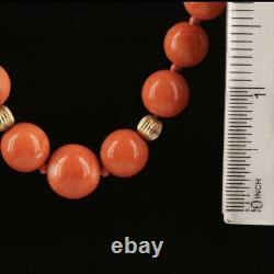 Natural Undyed Momo Salmon Color Tibetan Coral Bead Jewelry Necklace