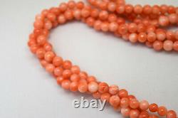 Natural Undyed Pacific Coral Beads Necklace 20 Long
